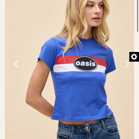 Daydreamer Tops - Oasis cropped new blue baby Tshirt